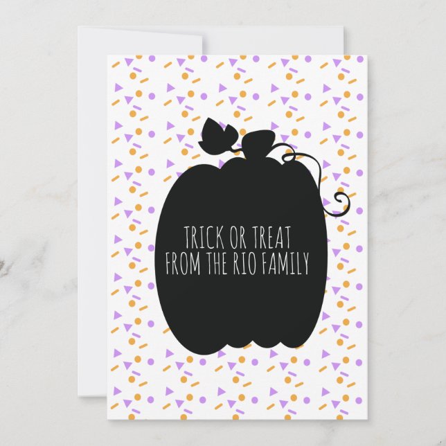 Happy Halloween Black Pumpkin Confetti Pattern (Front)
