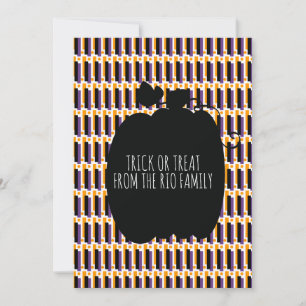 Happy Halloween Black Pumpkin Geometric Pattern