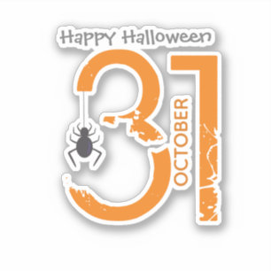 Happy Halloween black spider 31st of October