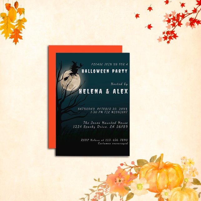 Happy halloween black witch invitation (Creator Uploaded)