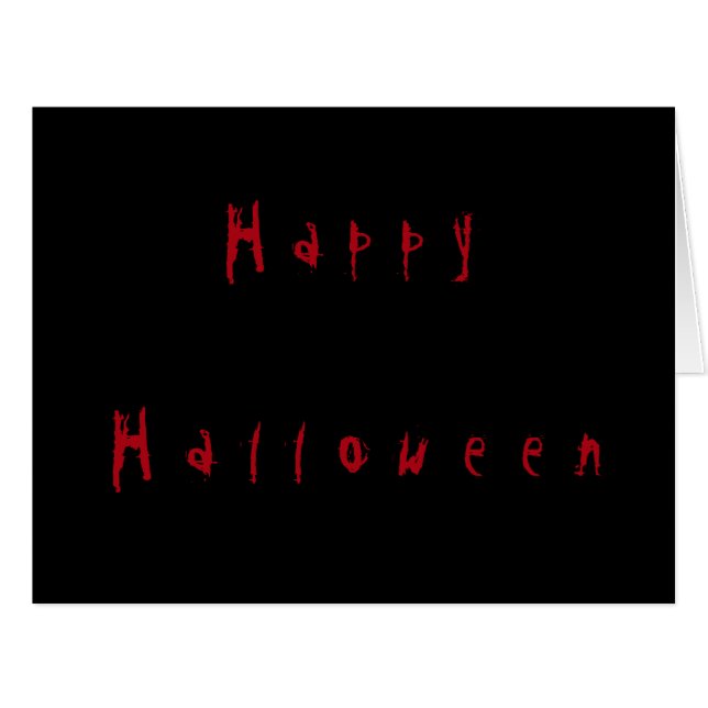 Happy Halloween blank greeting card with text. (Front Horizontal)