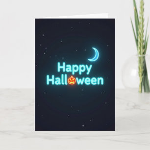 Happy Halloween Blue Moon Card