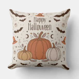 Happy Halloween Boho Style Cushion