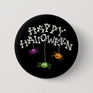 Happy Halloween Bones 6 Cm Round Badge