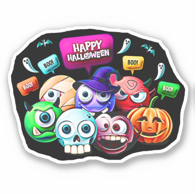 Happy Halloween Boo,  3D Characters Set (Front)