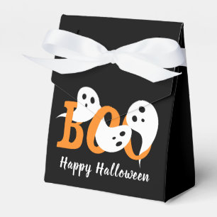 Happy Halloween Boo Ghosts Black Favour Box