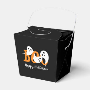 Happy Halloween Boo Ghosts Black Favour Box