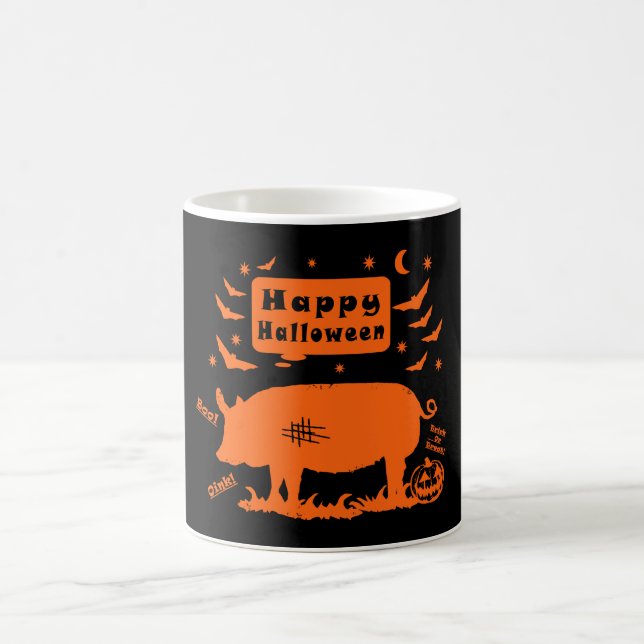 Happy Halloween Boo Oink Coffee Mug (Center)
