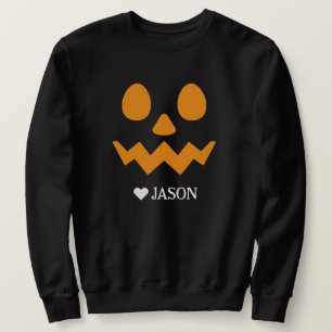 Happy Halloween boo spooky pumpkin Face Sweatshirt