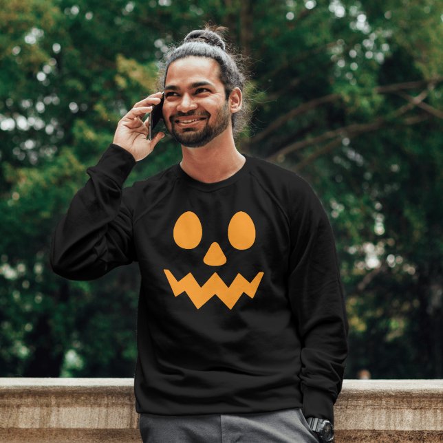 Happy Halloween boo spooky pumpkin Face Sweatshirt (Creator Uploaded)