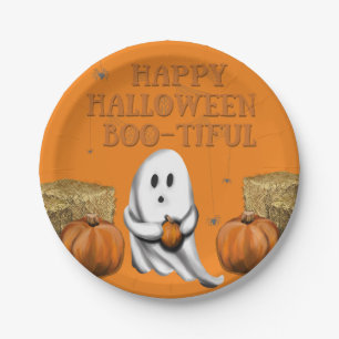 Happy Halloween Boo-ti-ful Paper Plate