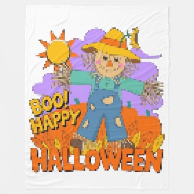 Happy Halloween boy  Fleece Blanket (Front)