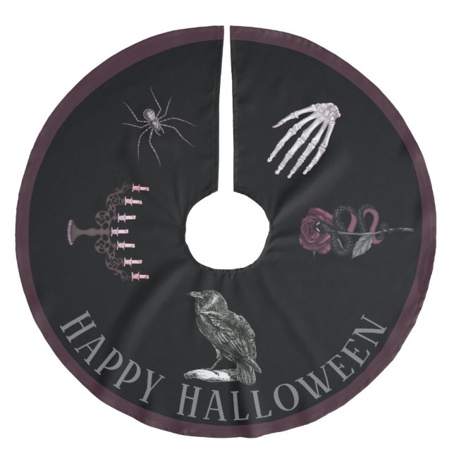 Happy Halloween Brushed Polyester Tree Skirt (Front)