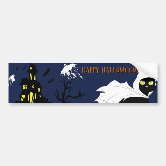 Happy Halloween Bumper Sticker (Front)