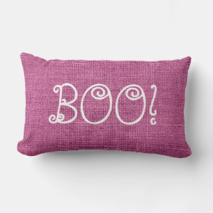 Happy Halloween Burlap Boo! Lumbar Cushion