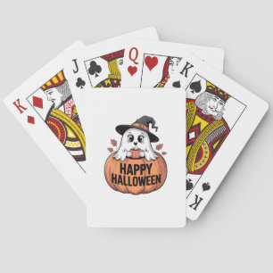 Happy Halloween Caffeine Ghost Playing Cards