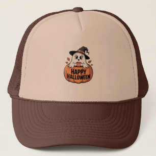 Happy Halloween Caffeine Ghost Trucker Hat