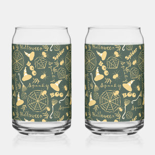 Happy Halloween Can Glass