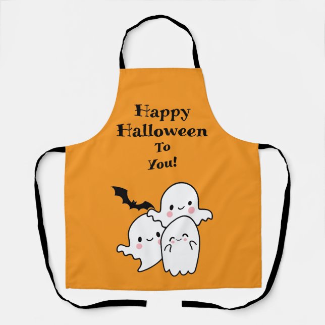 Happy Halloween Can Personalise Apron (Front)