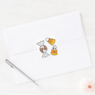 Happy Halloween Candies Square Sticker
