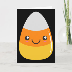Happy Halloween Candy Corn Emoji Card