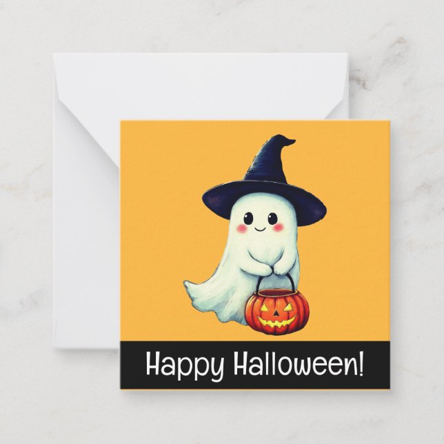Happy halloween cards, cute, stock up! card (Front)