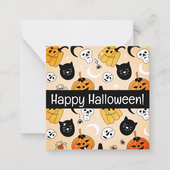 Happy halloween cards, cute, stock up! card (Front)