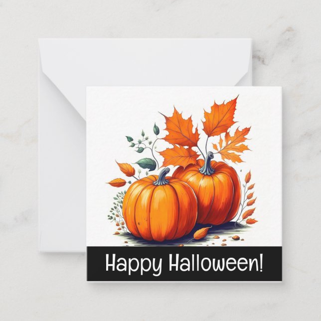 Happy halloween cards, cute, stock up! note card (Front)