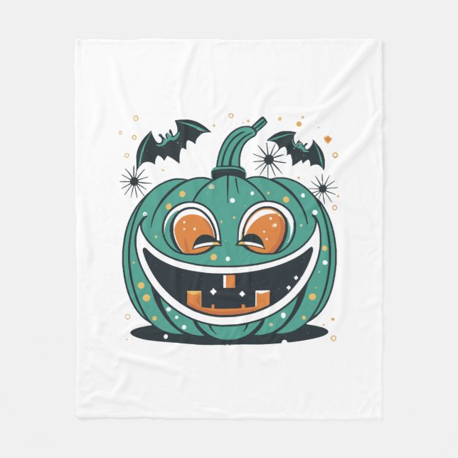 Happy Halloween! Carve a Pumpkin! Fleece Blanket (Front)