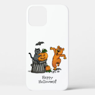 Happy Halloween! Cat Bat Dog and Spider iPhone 12 Case