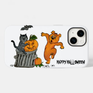 Happy Halloween! Cat Bat Dog and Spider Case-Mate iPhone 14 Case