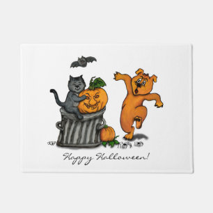 Happy Halloween! Cat Bat Dog and Spider Doormat