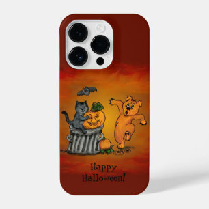 Happy Halloween! Cat Bat Dog and Spider iPhone 14 Pro Case