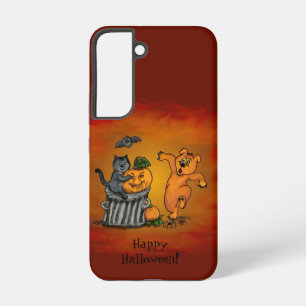 Happy Halloween! Cat Bat Dog and Spider Samsung Galaxy Case