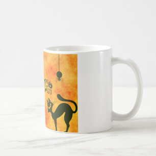 happy halloween cat coffee mug