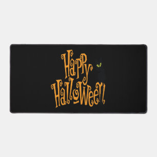 HAPPY HALLOWEEN CAT DESK MAT