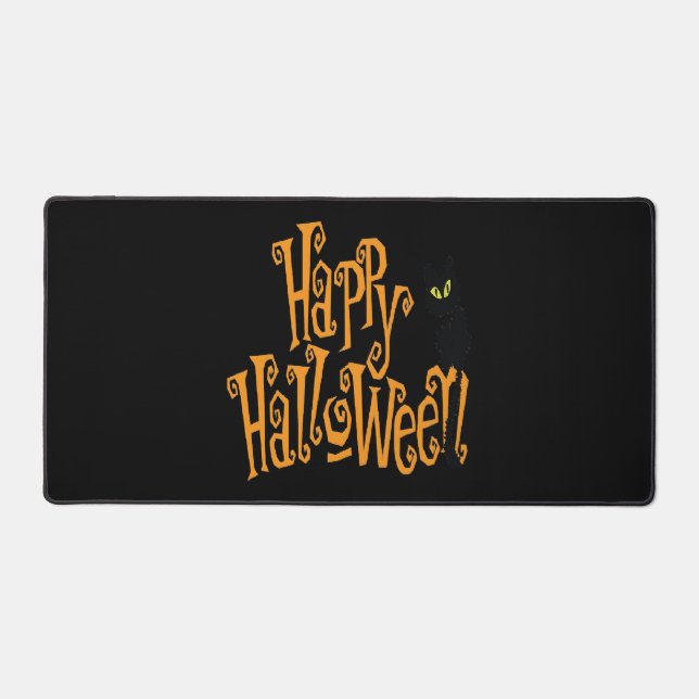 HAPPY HALLOWEEN CAT DESK MAT (Front)