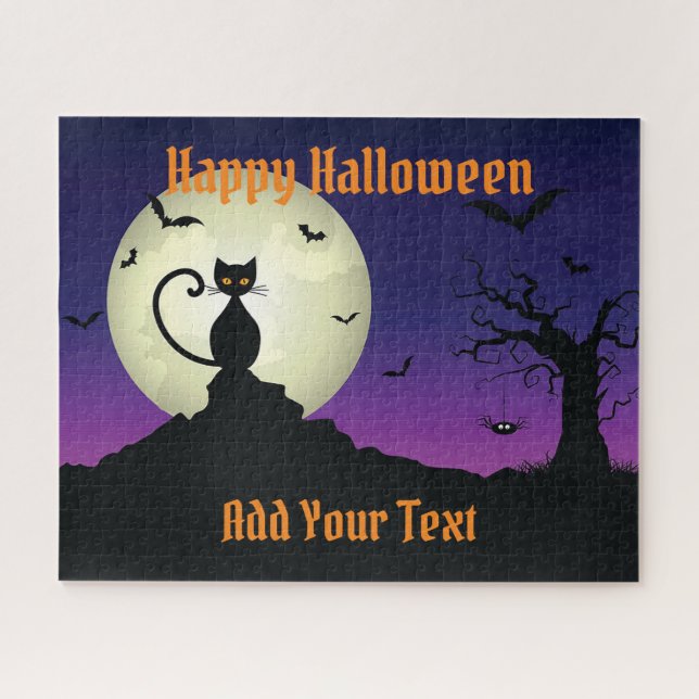 Happy Halloween Cat Jigsaw Puzzle (Horizontal)