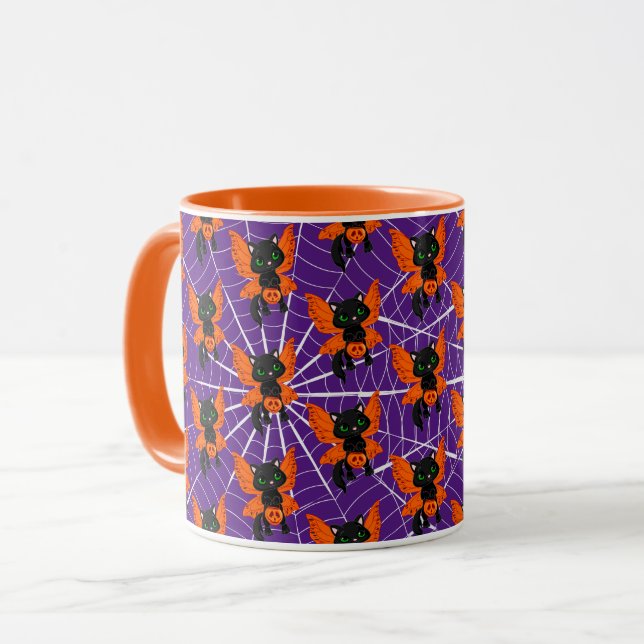 Happy Halloween Cat Mug (Front Left)
