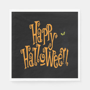 HAPPY HALLOWEEN CAT NAPKIN