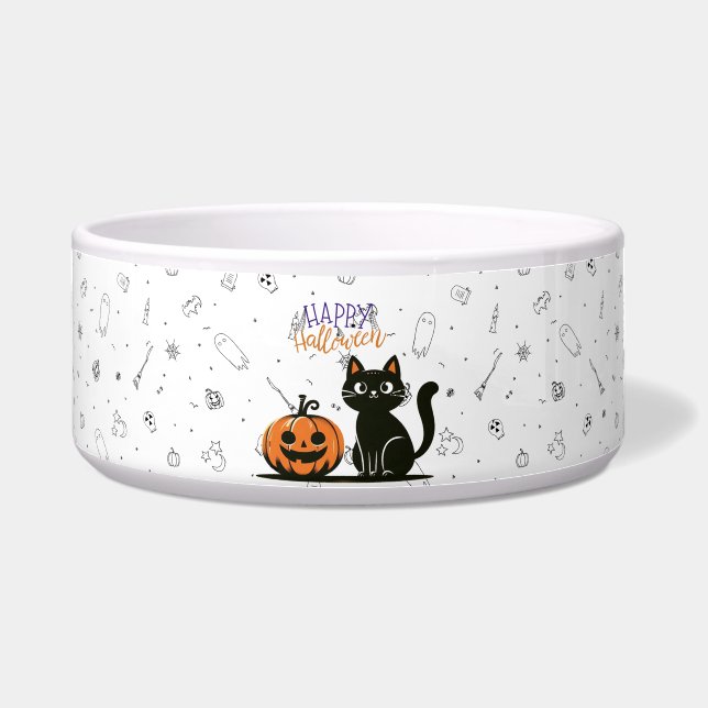 Happy Halloween cat & pumpkin (Front)