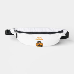 Happy Halloween Cat Pumpkin Bum Bags