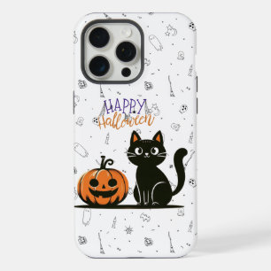 Happy Halloween cat & pumpkin iPhone 15 Pro Max Case