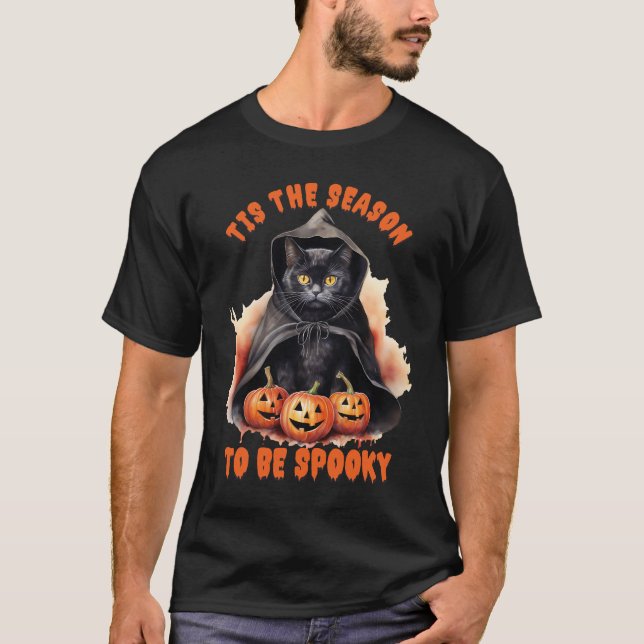 happy halloween cat T-Shirt (Front)