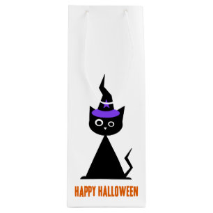 Happy {halloween} Cat Wine Gift Bag