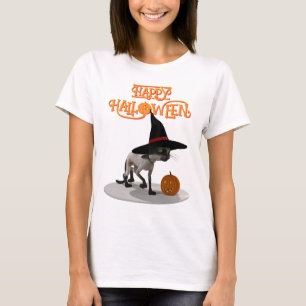 Happy Halloween. Cat with witch's hat T-Shirt