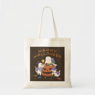 Happy Halloween: Cats & Ghost Tote Bag