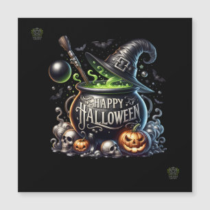 Happy Halloween Cauldron Magnetic Invitation