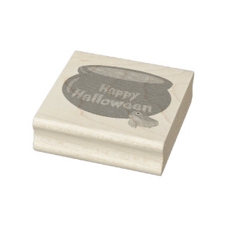 Happy Halloween Cauldron Stamp