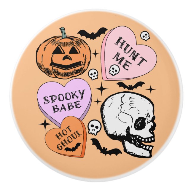 Happy Halloween Ceramic Knob (Front)